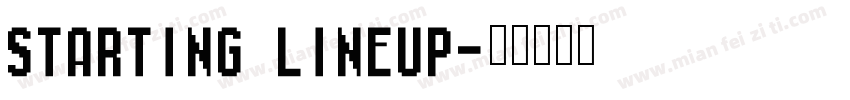 Starting Lineup字体转换